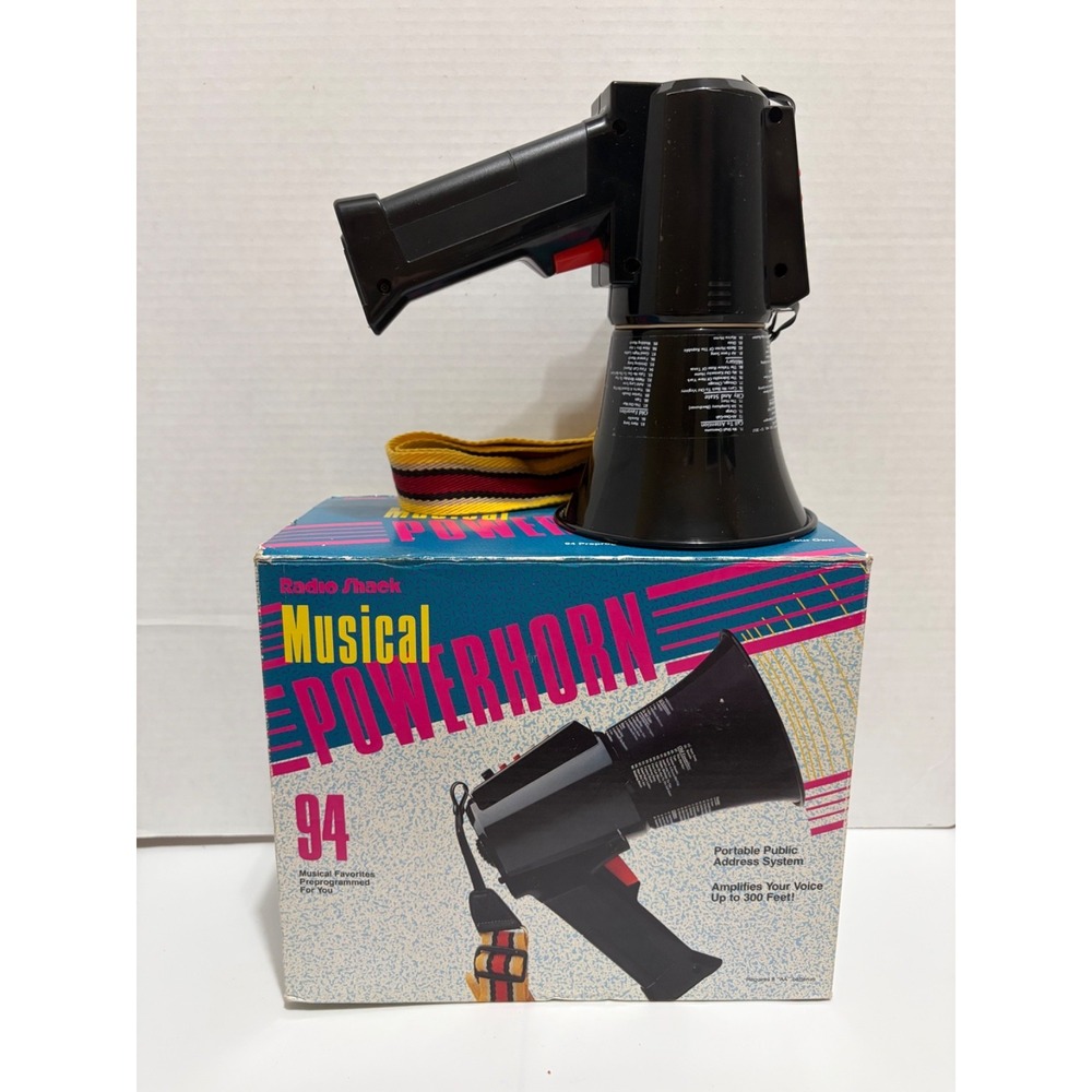 VTG Radio Shack Musical Powerhorn 94 PA Megaphone 94 Songs - See Video EUC